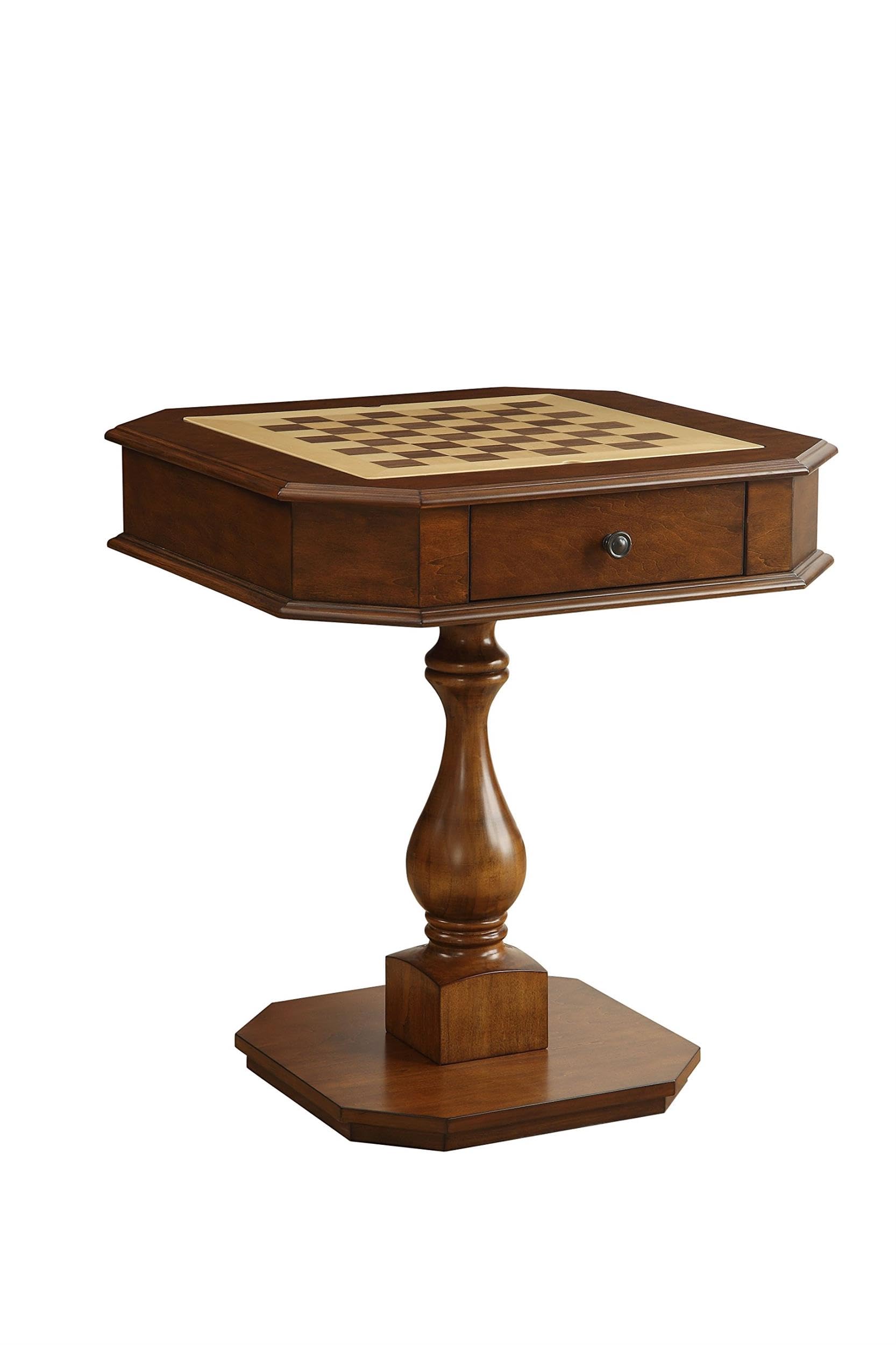 Amazon.com: Acme Bishop 1-Drawer Wooden Game Table in Cherry